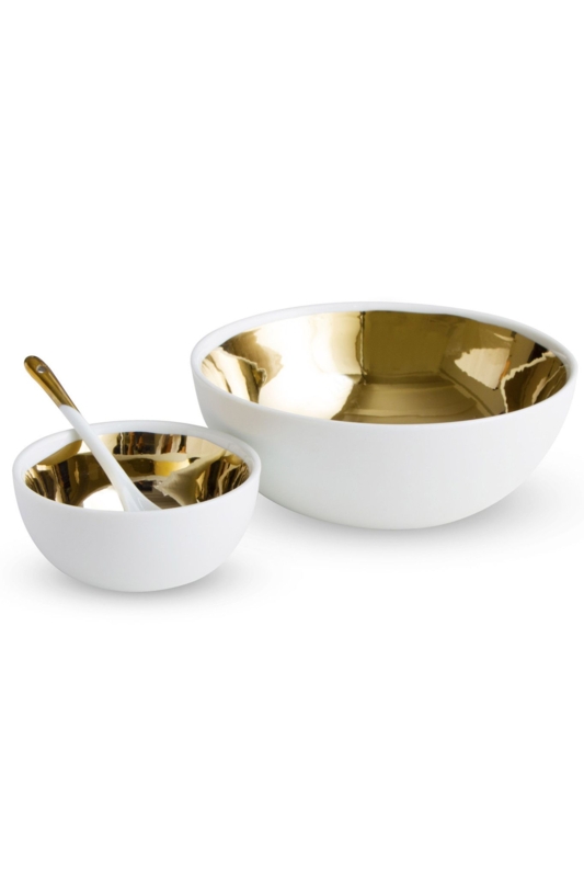 Dauville Porcelain Gold Glazed Bowl Home Decor Accessories, Decorative ...