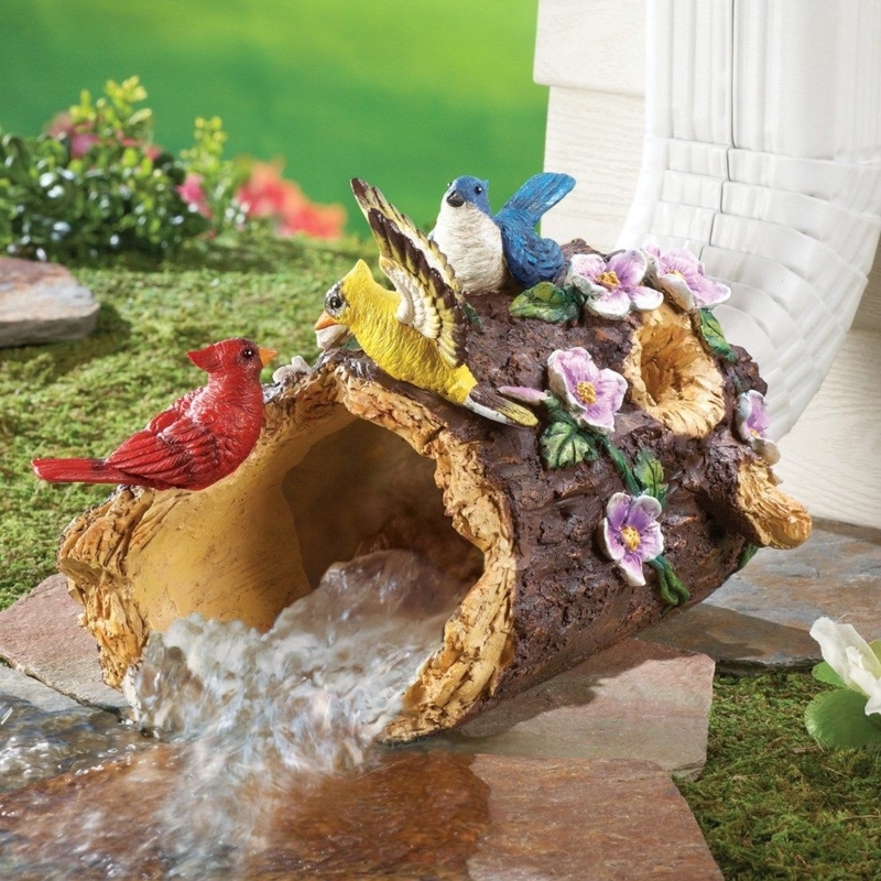 Decorative Bird-Themed Downspouts for Gardens