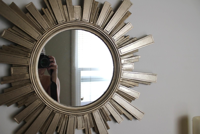 Decorative Large Sunburst Bubble Mirror Design