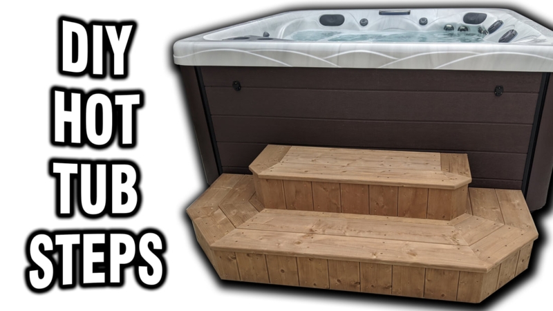DIY Wooden Steps for Hot Tub Access