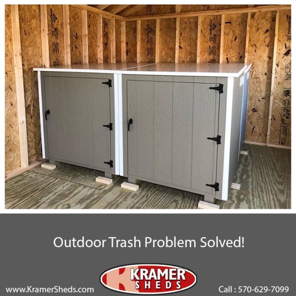Durable Outdoor Trash Bin Covers by Kramer Sheds
