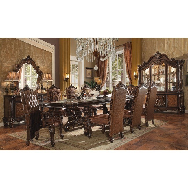 Elegant 120 Inch Ornate Dining Room Table Set