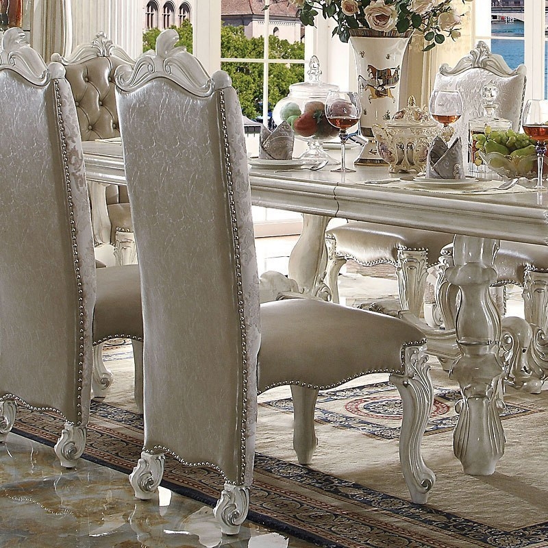 Elegant 120 Inch Ornate Dining Room Table Set