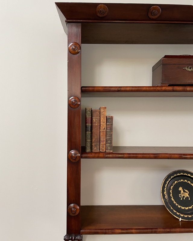 Elegant 19th Century Mahogany Antique Wall Shelves