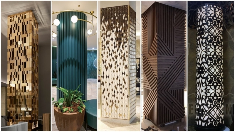Elegant and Modern Column Decoration Ideas 2022