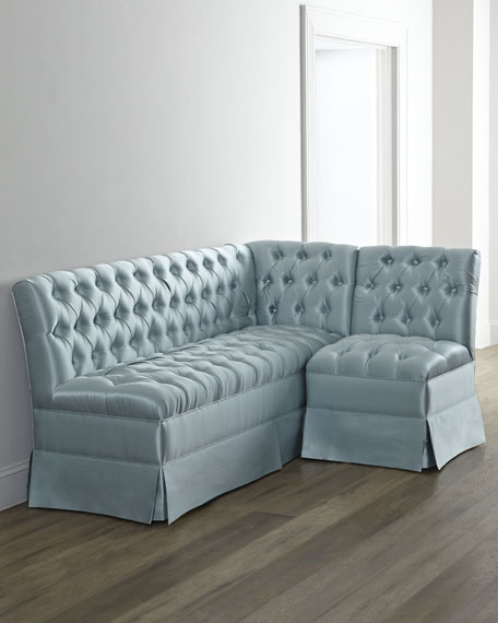 Elegant Clarice L-Shaped Tufted Banquette Seating