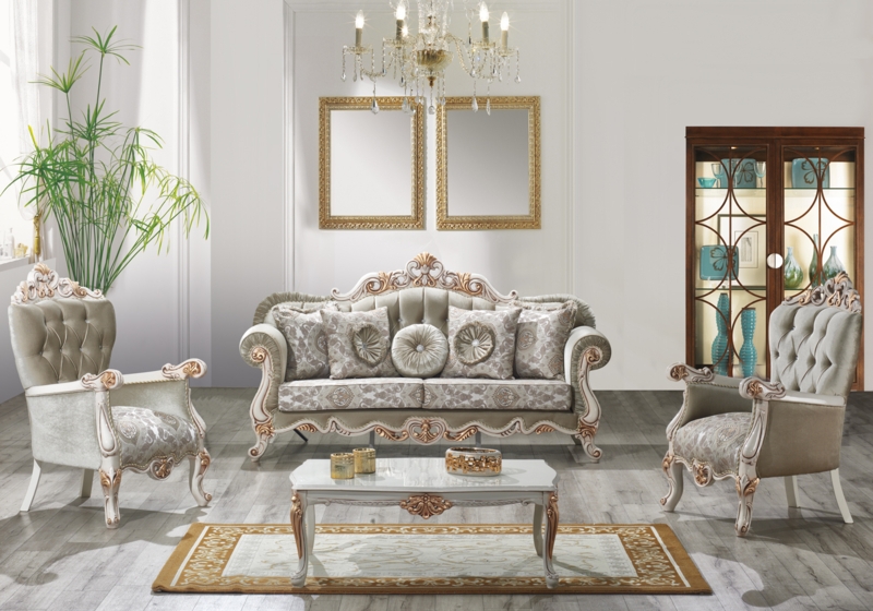 Elegant Classic Turkish Sofa Set with Ornate Details