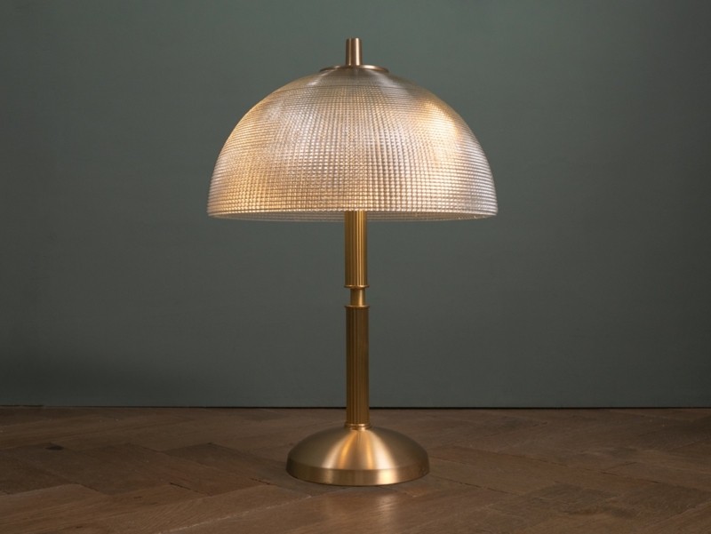 Elegant Connaught Brass Bar Lamp with Textured Shade