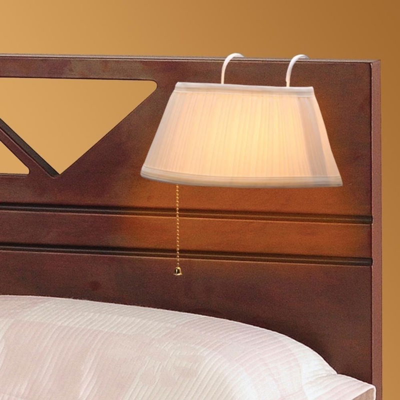 Elegant Cotton Shade Headboard Reading Lamp
