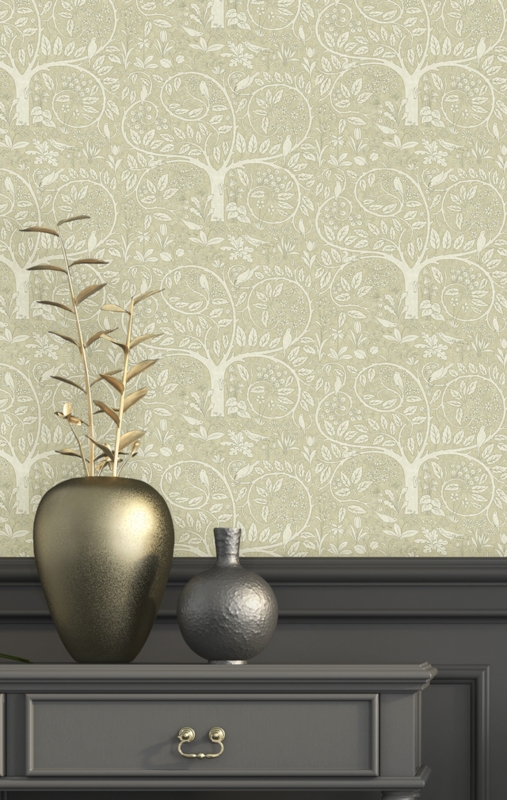 Elegant Craftsman Wallpaper from British Arts & Crafts Era