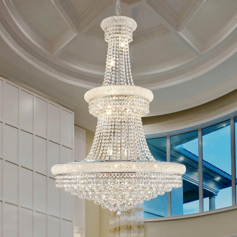 Elegant Crystal Chandelier in Luxury Interior