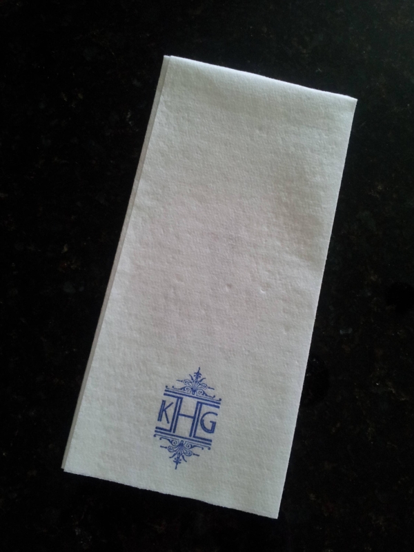 Elegant Custom Monogrammed Guest Towels for Powder Room
