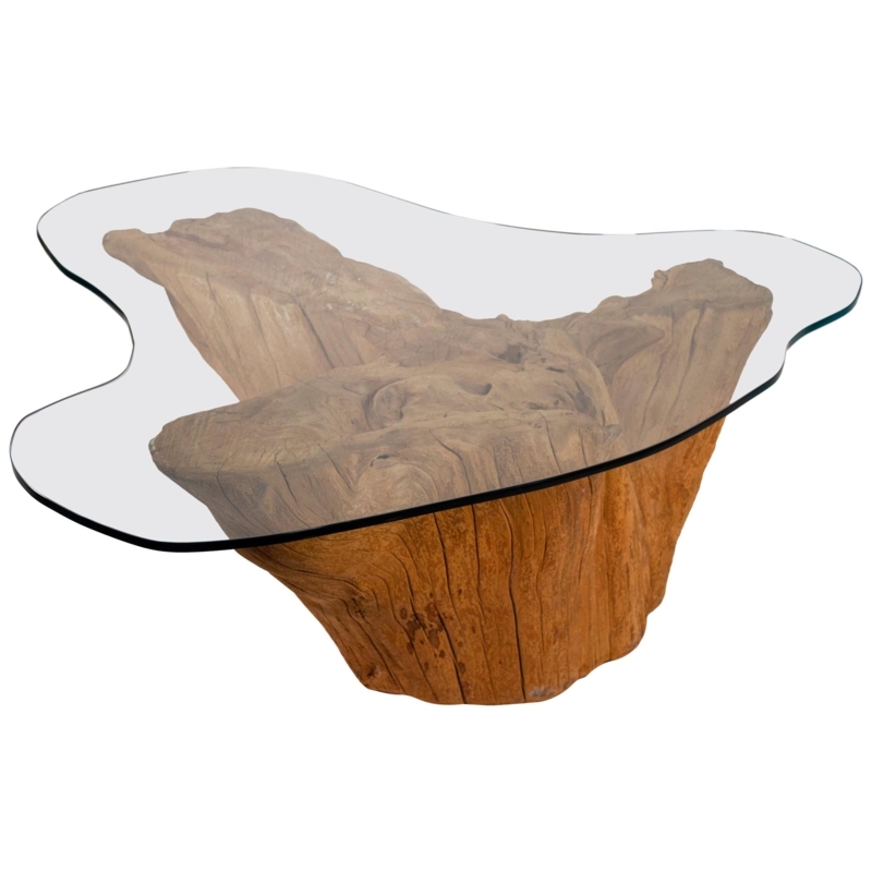 Elegant Cypress Tree Trunk Coffee Table at 1stDibs | cypress tree ...