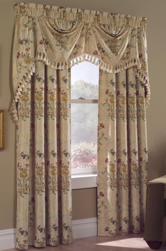 Elegant French Country Floral Curtain Valance