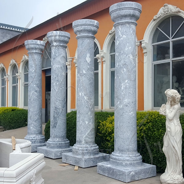 Elegant Gray Marble Interior Pillars and Columns