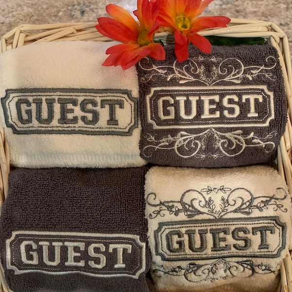 Elegant Guest Hand Towels for Powder Room