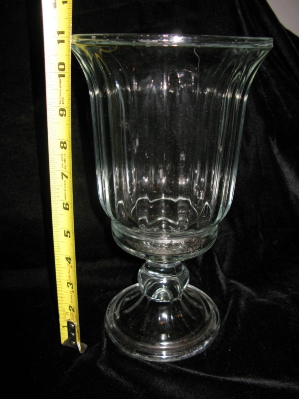 Elegant Large Glass Pedestal Vase Urn