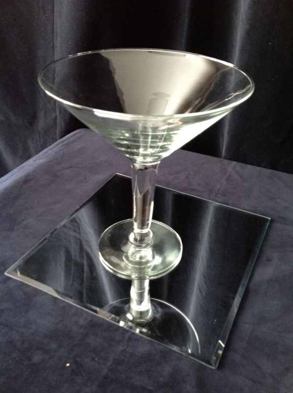 Elegant Large Martini Glass on Reflective Surface