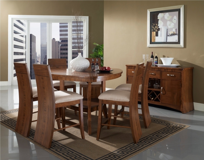 Elegant Milan Wooden Counter Height Dining Set