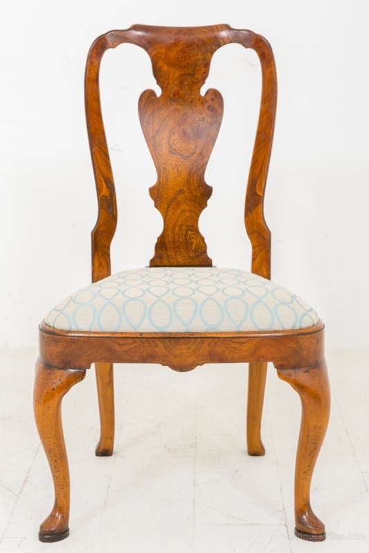 Elegant Queen Anne Style Wooden Dining Chair