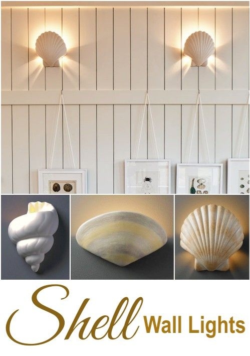 Elegant Shell Wall Sconce Lighting for Coastal Decor