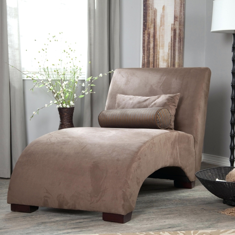 Elegant Taupe Chaise Lounge with Accent Pillows