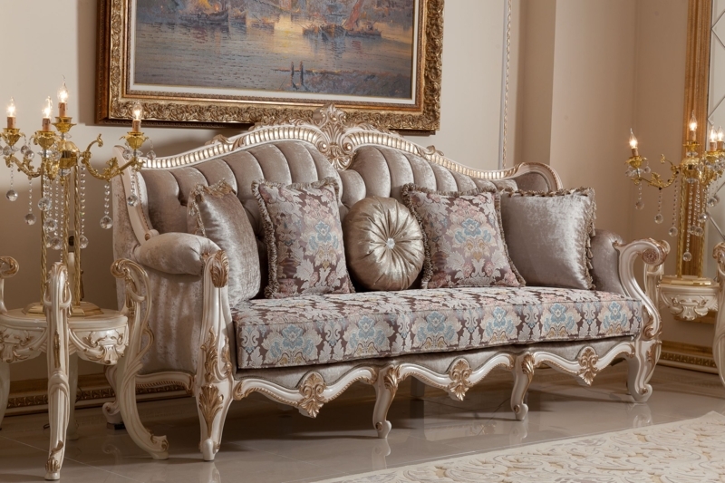 Elegant Turkish Sofa Set with Ornate Design