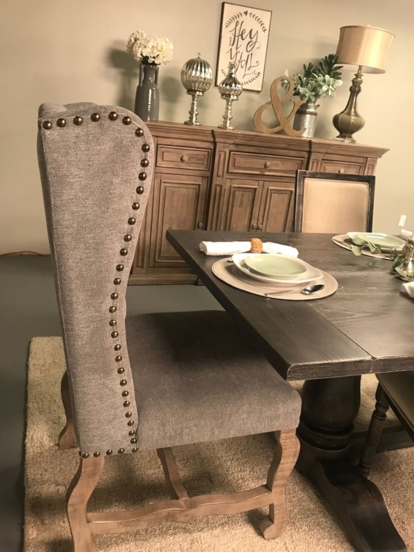Elegant Upholstered Captain Chairs for Dining Room