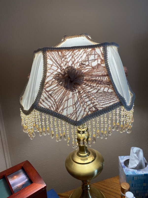Elegant Victorian Style Beaded Lamp Shade