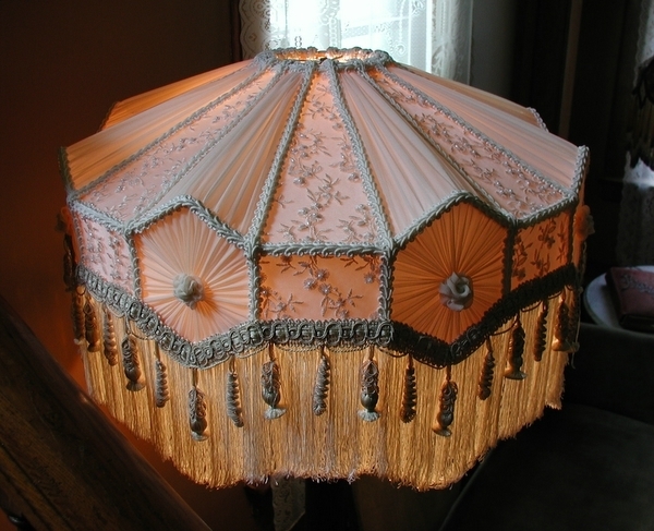 Elegant Victorian Style Embroidered Lamp Shades