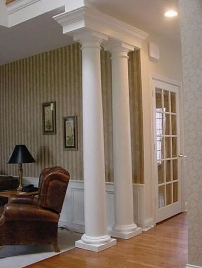 Elegant White Interior Columns for Classic Spaces
