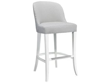 Elegant White Upholstered Bar Counter Stool