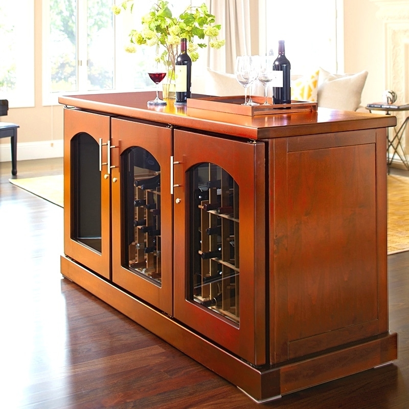 Elegant Wooden Wine Credenza for Coastal Homes