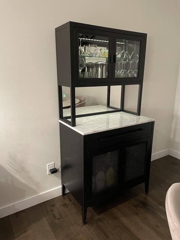 Enzo Small Marble Top Bar Cabinet with Storage + Reviews | Crate ...