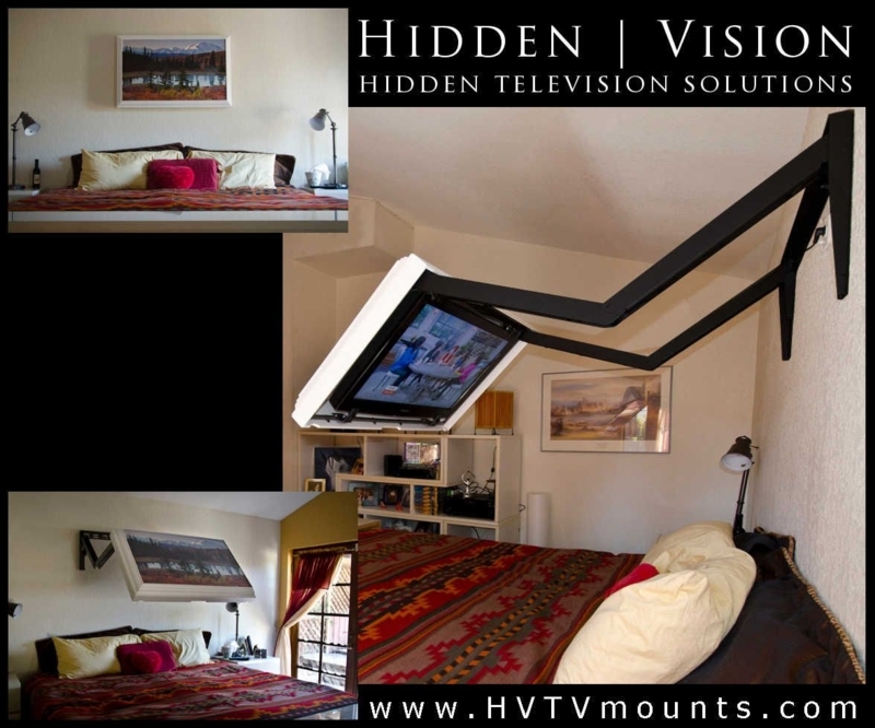 Extends your TV over your bed then folds back to the wall where the TV ...