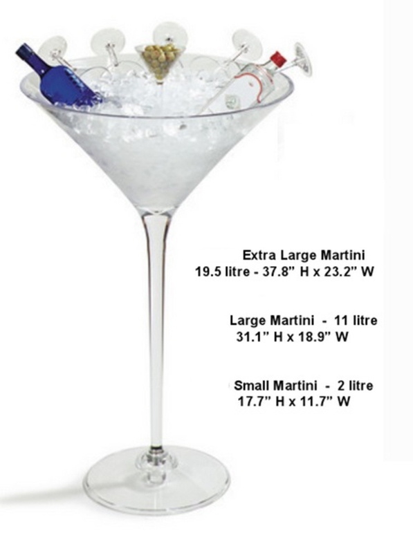 Extra Large Martini Glass Ice Bucket Decor