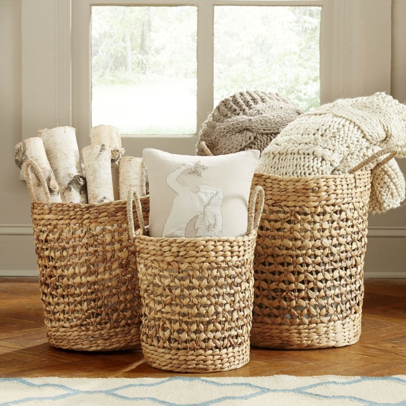Fairport Seagrass Baskets with Airy Open Weave