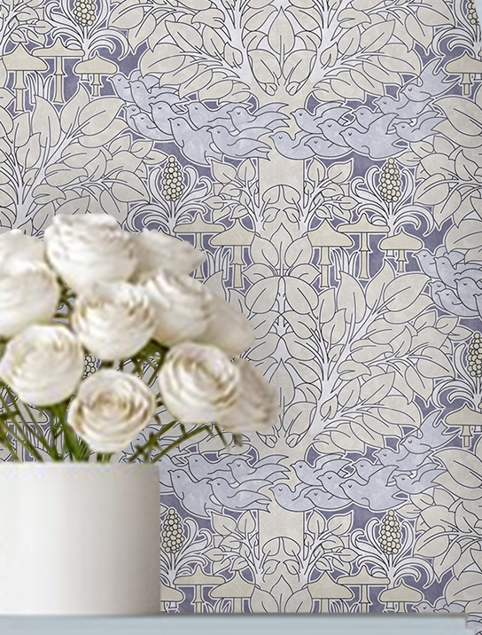 Fairyland Arts and Crafts Movement Wallpaper Design
