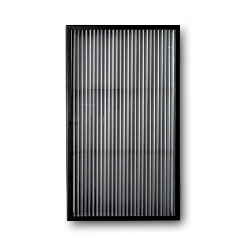 Ferm Living Haze Wall Cabinet Fluted Glass Black | AndLight