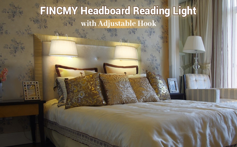 FINCMY Bed Reading Light, Eye Caring Headboard Reading Light with ...