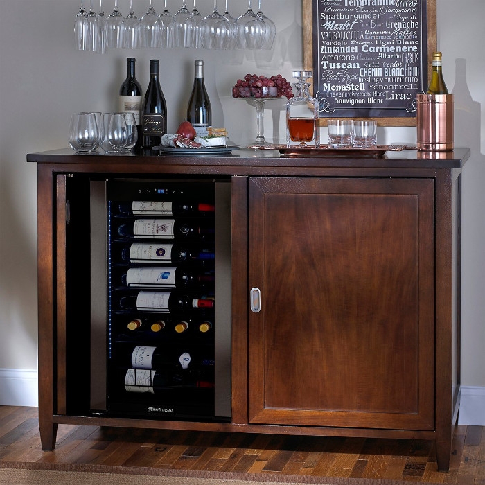 Firenze Mezzo Wooden Wine Credenza with Touchscreen Cooler