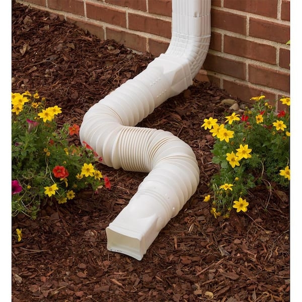Flexible Decorative Downspout Extension for Gardens