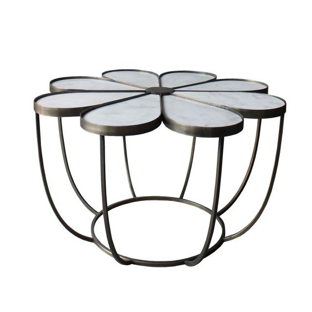 Flower Petal Shaped Marble Coffee Table