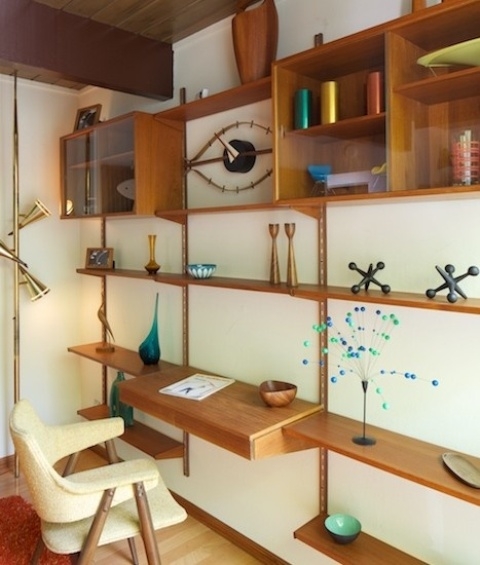Functional Mid-Century Wall-Mounted Storage Unit