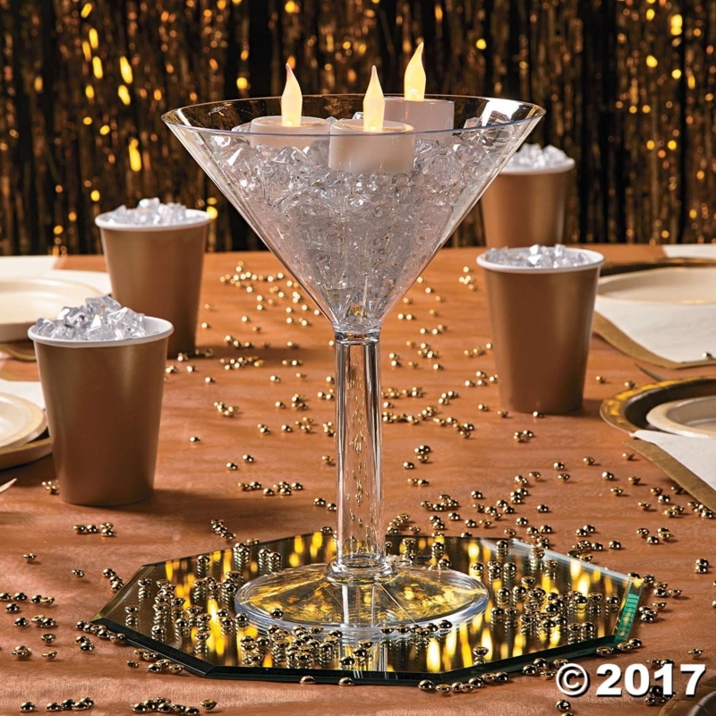 Giant Martini Glass Centerpiece with Candles