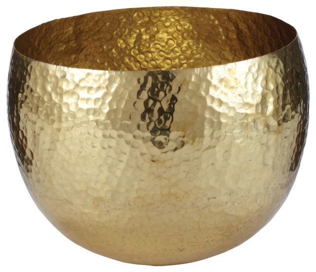 Gold Hammered Brass Decorative Small Bowl