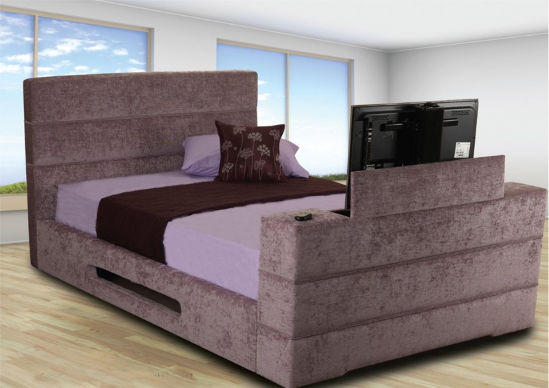 Griffin Upholstered King Size TV Bed Frame