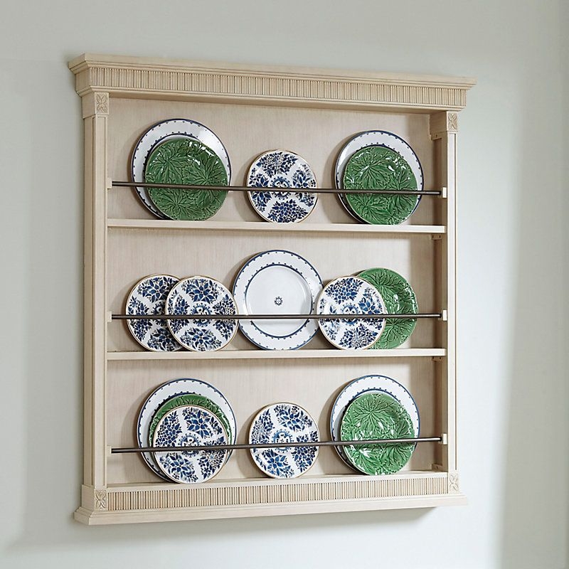 Hand-Carved Elegant Plate Display Shelf
