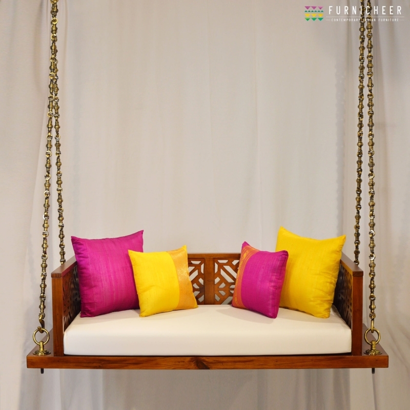 Handcrafted Solid Wood Indian Traditional Swing Jhoola