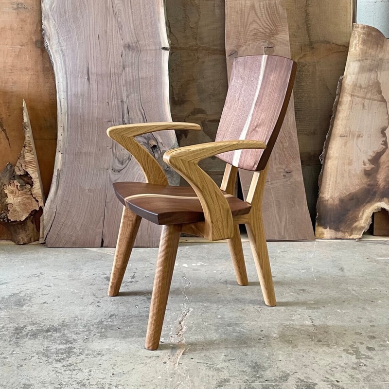 Handcrafted Wooden Captains Chairs for Dining Room